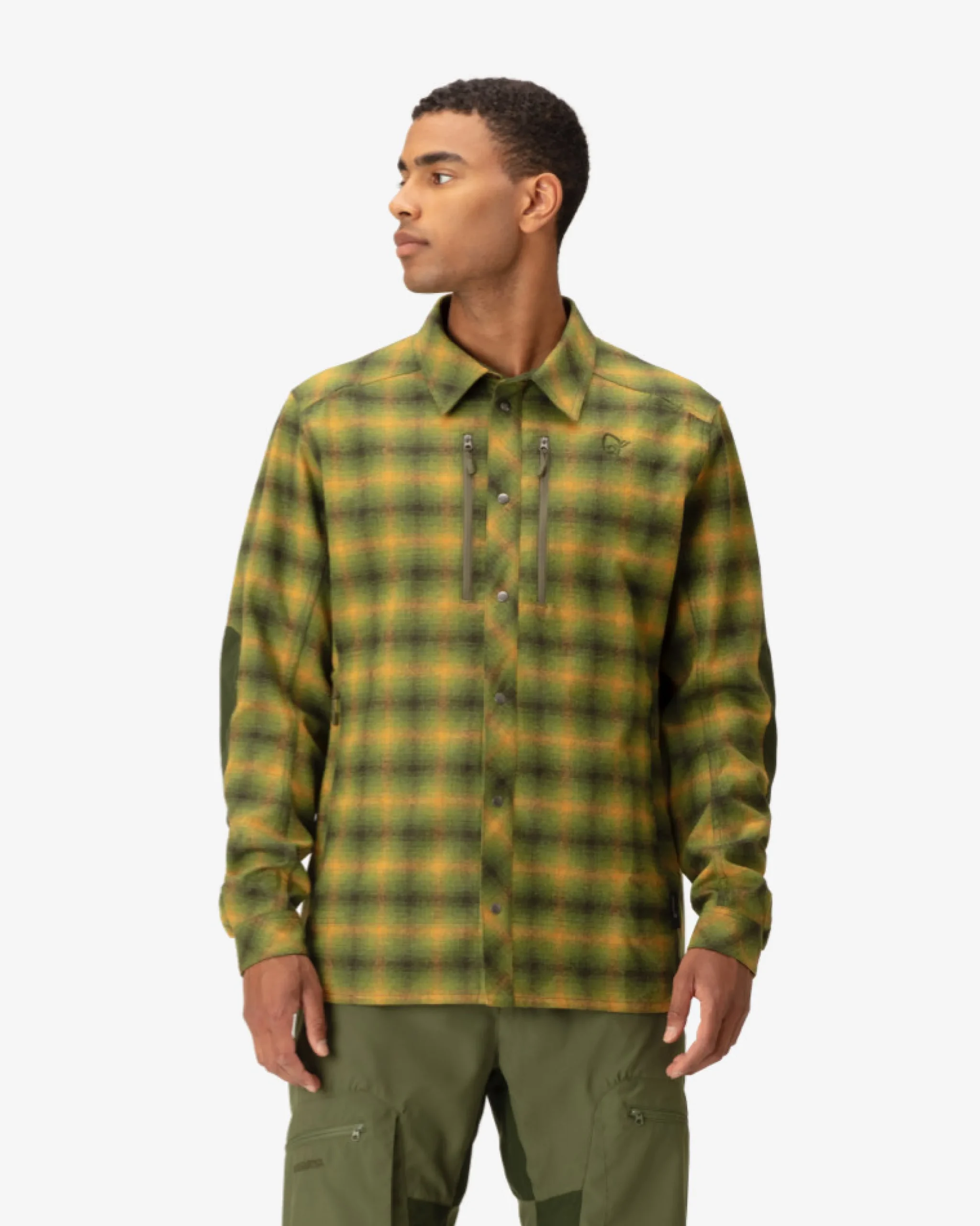 Skjorter-Norrøna Finnskogen Wool Shirt M's Olive Night
