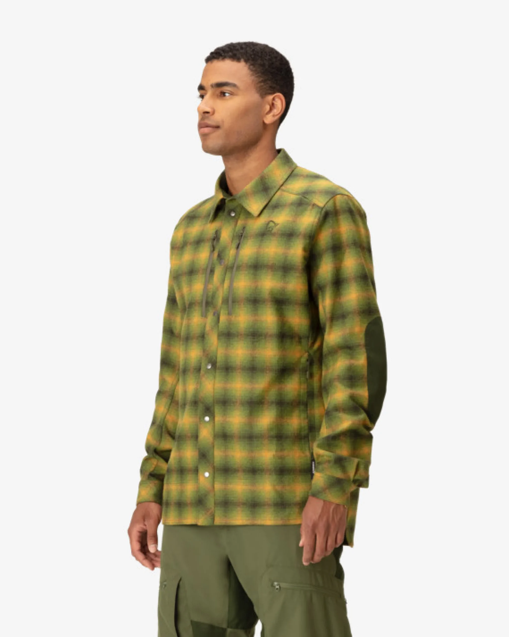Skjorter-Norrøna Finnskogen Wool Shirt M's Olive Night