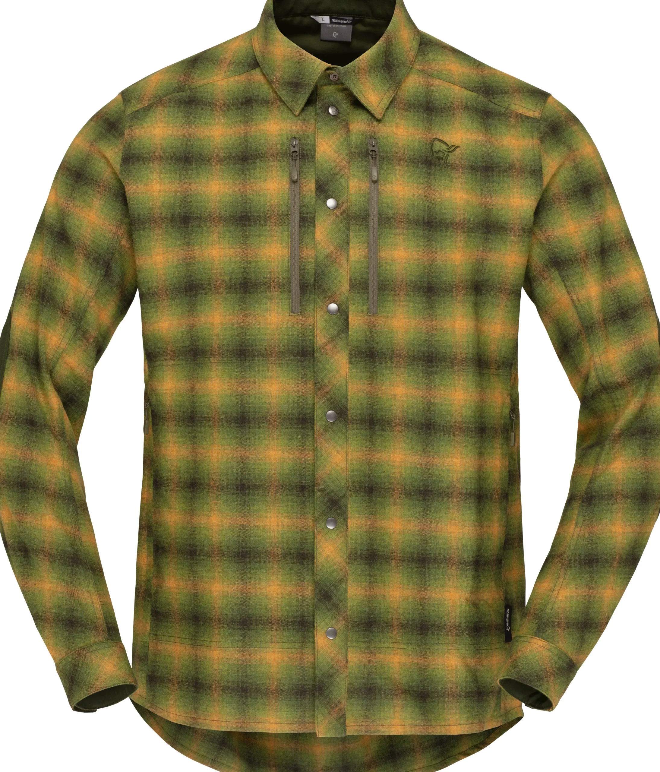 Skjorter-Norrøna Finnskogen Wool Shirt M's Olive Night