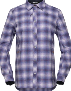 Skjorter-Norrøna Tamok Wool Shirt W's Grape Shake