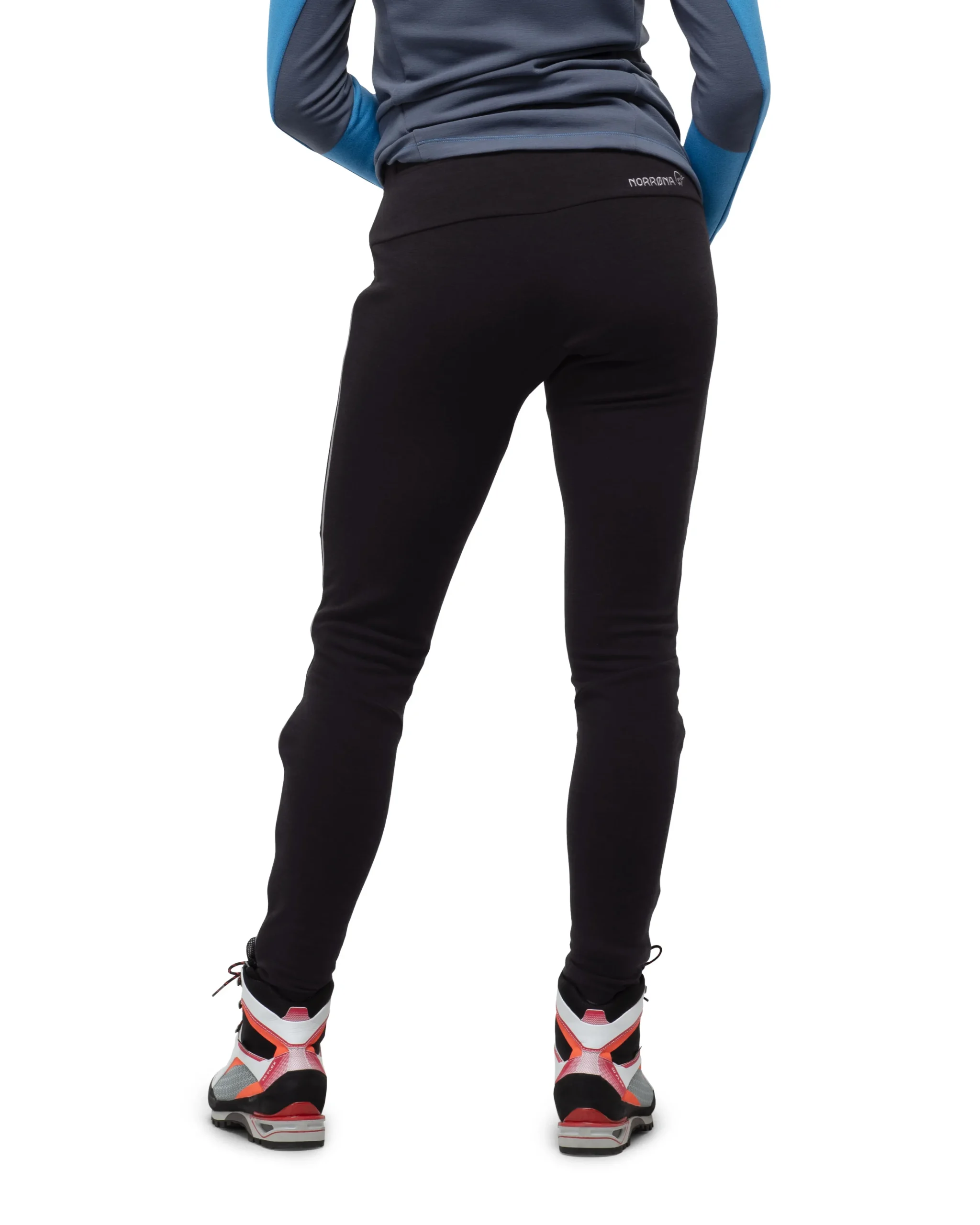 Tights/Longs-Norrøna Trollveggen Warmwool2 Stretch Tights W's Caviar Black